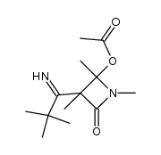 4-acetoxy-3-(1-imino-2,2-dimethylpropyl)-1,3,4-trimethylazetidin-2-one Structure