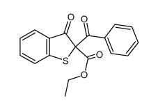 2-benzoyl-2-ethoxycarbonylbenzo[b]thiophen-3(2H)-one结构式