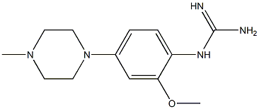 N-[2-methoxy-4-(4-methyl-piperazin-1-yl)-phenyl]-guanidine Structure