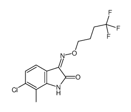 6-chloro-7-methyl-3-(4,4,4-trifluorobutoxyamino)indol-2-one Structure