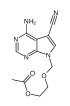 2-[(4-amino-5-cyanopyrrolo[2,3-d]pyrimidin-7-yl)methoxy]ethyl acetate结构式