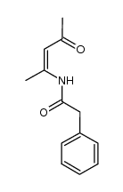 N-(1-methyl-3-oxobut-1-en-1-yl)phenylacetamide结构式
