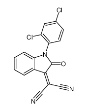 2-[1-(2,4-Dichloro-phenyl)-2-oxo-1,2-dihydro-indol-3-ylidene]-malononitrile Structure