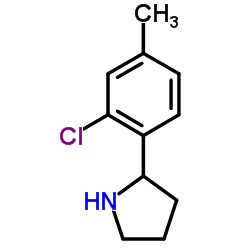 2-(2-Chloro-4-methylphenyl)pyrrolidine结构式