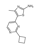 5-(2-cyclobutylpyrimidin-4-yl)-4-methylthiazol-2-amine Structure