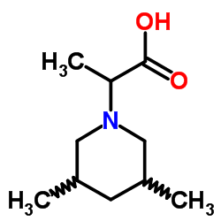 2-(3,5-Dimethyl-1-piperidinyl)propanoic acid结构式