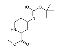 methyl 4-[(2-methylpropan-2-yl)oxycarbonylamino]piperidine-2-carboxylate结构式