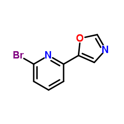 2-Bromo-6-(1,3-oxazol-5-yl)pyridine结构式