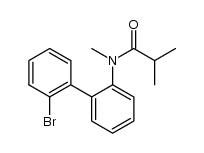 N-(2'-bromobiphenyl-2-yl)-N,2-dimethylpropanamide结构式