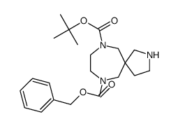 7-benzyl10-tert-butyl2,7,10-triazaspiro[4.6]undecane-7,10-dicarboxylate结构式