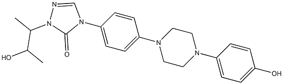 1-(3-Hydroxybutan-2-yl)-4-(4-(4-(4-hydroxyphenyl)piperazin-1-yl)phenyl)-1H-1,2,4-triazol-5(4H)-one Structure