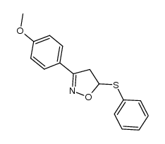 3-(4-methoxyphenyl)-5-(phenylthio)-2-isoxazoline Structure