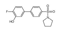 2-fluoro-5-(4-pyrrolidin-1-ylsulfonylphenyl)phenol Structure