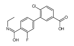 4-chloro-3-[4-(ethylcarbamoyl)-3-fluorophenyl]benzoic acid Structure