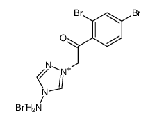 4-amino-1-(2-(2,4-dibromophenyl)-2-oxoethyl)-4H-1,2,4-triazol-1-ium bromide结构式