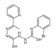 1-(2-bromophenyl)-3-[[(E)-1-pyridin-2-ylethylideneamino]carbamothioylamino]thiourea结构式