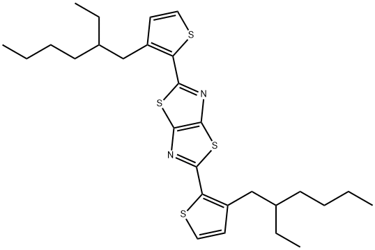 Thiazolo[5,4-d]thiazole, 2,5-bis[3-(2-ethylhexyl)-2-thienyl]- Structure