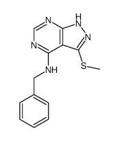 4-benzylamino-3-methylthiopyrazolo<3,4-d>pyrimidine结构式