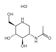 2-acetamido-1,2,5-trideoxy-1,5-imino-D-glucitol hydrochloride Structure
