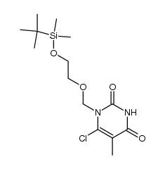 6-chloro-1-[[2-[(tert-butyldimethylsilyl)oxy]ethoxy]methyl]thymine Structure