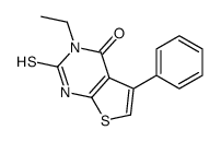3-乙基-2-巯基-5-苯基-3H-噻吩并[2,3-d]嘧啶-4-酮结构式