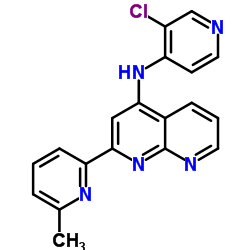 N-(3-Chloro-4-pyridinyl)-2-(6-methyl-2-pyridinyl)-1,8-naphthyridin-4-amine Structure