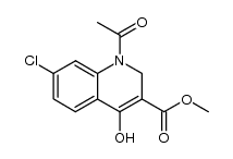 1-Acetyl-7-chloro-1,2-dihydro-4-hydroxy-quinoline-3-carboxylic acid methyl ester结构式