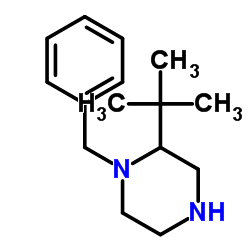 1-Benzyl-2-(2-methyl-2-propanyl)piperazine Structure