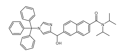 N,N-diisopropyl-6-[1-hydroxy-1-(1-trityl-1H-imidazol-4-yl)methyl]-2-naphthamide Structure