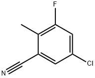 5-氯-3-氟-2-甲基苯甲腈结构式