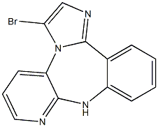 3-bromo-9H-benzo[f]imidazo[1,2-d]pyrido[2,3-b][1,4]diazepine结构式