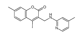 4,7-dimethyl-3-(4-methyl-2-pyridylaminomethyl)-2H-1-benzopyran-2-one Structure