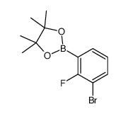 2-(3-Bromo-2-fluoro-phenyl)-4,4,5,5-tetramethyl-[1,3,2]dioxaborolane structure
