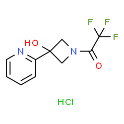 2,2,2-trifluoro-1-(3-hydroxy-3-(pyridin-2-yl)azetidin-1-yl)ethan-1-one.HCl结构式