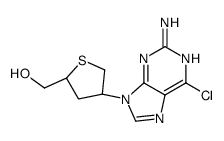 [(2R,4R)-4-(2-amino-6-chloropurin-9-yl)thiolan-2-yl]methanol结构式