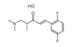 (E)-1-(2,5-Difluoro-phenyl)-5-dimethylamino-4-methyl-pent-1-en-3-one; hydrochloride结构式