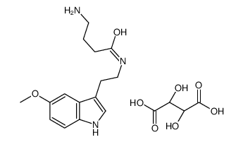 4-amino-N-[2-(5-methoxy-1H-indol-3-yl)ethyl]butanamide,(2R,3R)-2,3-dihydroxybutanedioic acid Structure