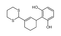 2-[3-(1,3-dithian-2-yl)cyclohex-2-en-1-yl]benzene-1,3-diol Structure