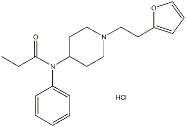 N-[1-[2-(呋喃-2-基)乙基]哌啶-4-基]-N-苯基丙酰胺盐酸盐结构式