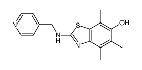 6-Benzothiazolol,4,5,7-trimethyl-2-[(4-pyridinylmethyl)amino]- structure