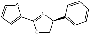 (4S)-4-苯基-2-噻吩-2-基-4,5-二氢-1,3-恶唑结构式