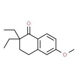 2,2-二乙基-6-甲氧基-3,4-二氢萘-1(2H)-酮结构式