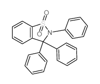 1,2-Benzisothiazole,2,3-dihydro-2,3,3-triphenyl-, 1,1-dioxide Structure