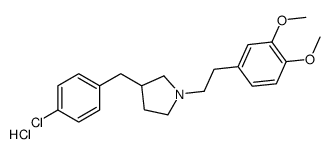 3-[(4-chlorophenyl)methyl]-1-[2-(3,4-dimethoxyphenyl)ethyl]pyrrolidine,hydrochloride结构式