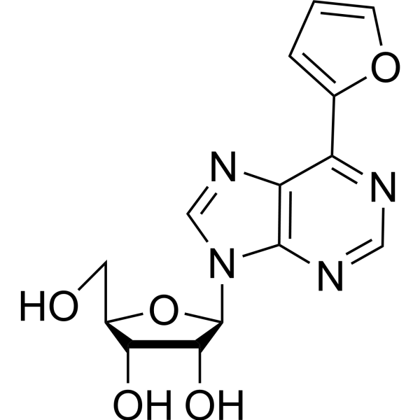 9-(3-Deoxy-3-fluoro-β-D-ribofuranosyl)-6-(furan-2-yl)purine Structure