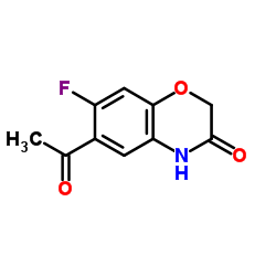 6-Acetyl-7-fluoro-2H-1,4-benzoxazin-3(4H)-one结构式