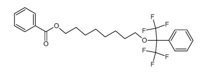 8-((1,1,1,3,3,3-hexafluoro-2-phenylpropan-2-yl)oxy)octyl benzoate结构式