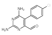 2,6-diamino-5-(4-chlorophenyl)pyrimidine-4-carbaldehyde结构式