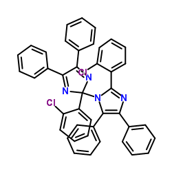 2,2'-Bis(2-dichlorophenyl)-4,4'5,5'-tetraphenyl-1,2'-biimidazole Structure