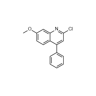 2-氯-7-甲氧基-4-苯基喹啉结构式